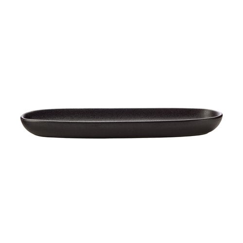Assiette de service oblongue noire