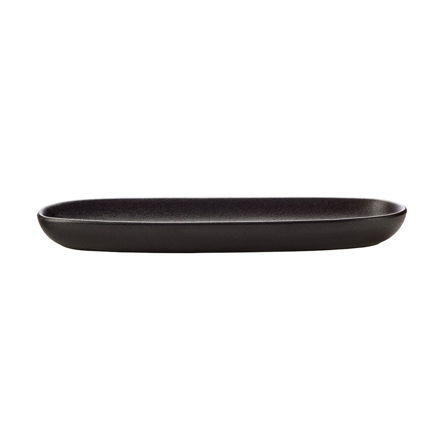 Assiette de service oblongue noire 30 x 9 cm CAVIAR - Photo 0