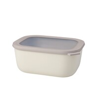 Contenant rectangulaire avec couvercle, "Nordic white" 3L CIRQULA