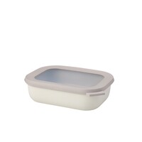 Contenant rectangulaire avec couvercle, couleur "Nordic White" 1L CIRQULA