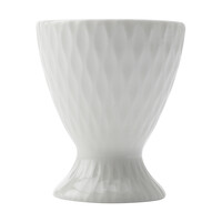 Coquetier blanc texturé