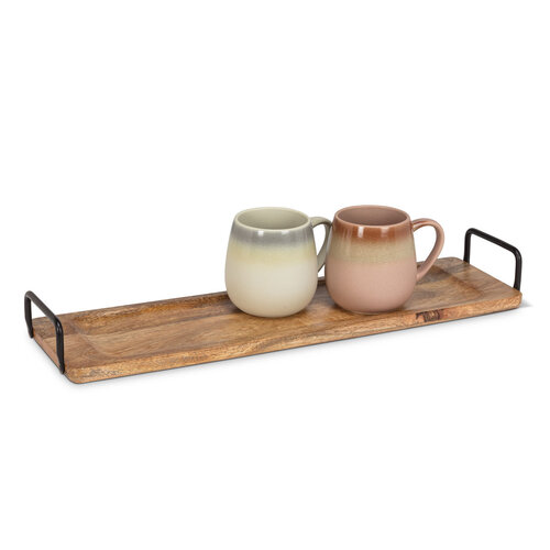Rectangular serving board with handles