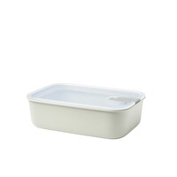 Contenant rectangulaire blanc avec couvercle "Easyclip" 1.5 L