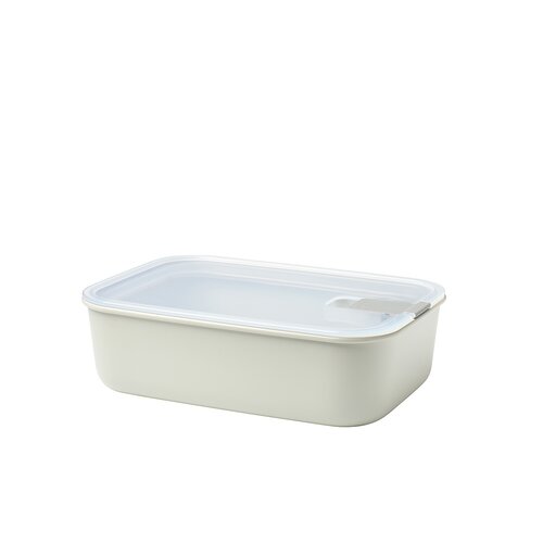 Contenant rectangulaire blanc avec couvercle 