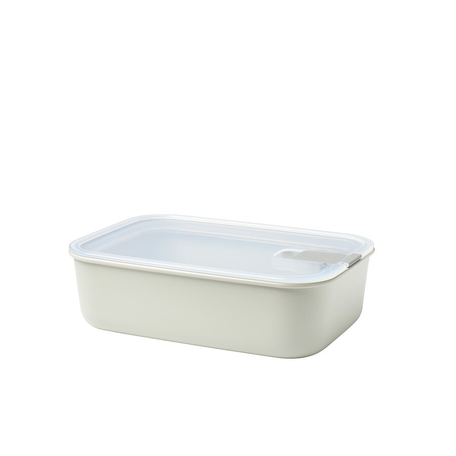 Contenant rectangulaire blanc avec couvercle "Easyclip" 1.5 L - Photo 0