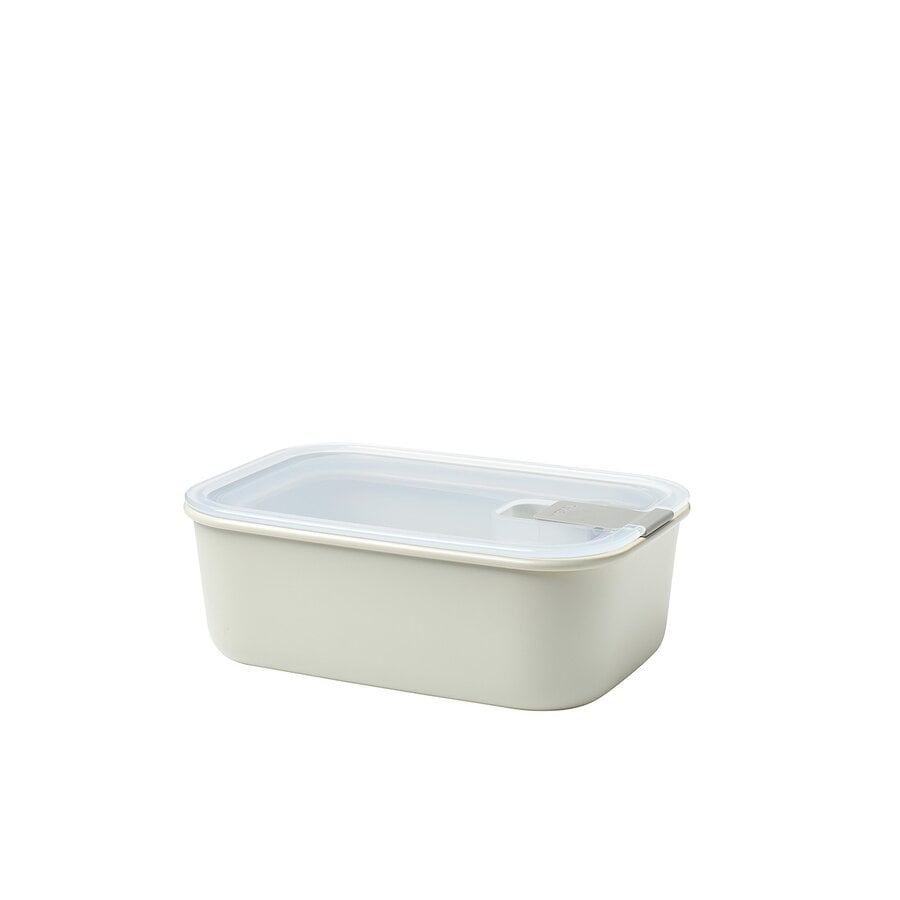 Contenant rectangulaire blanc avec couvercle "Easyclip" 1L - Photo 0