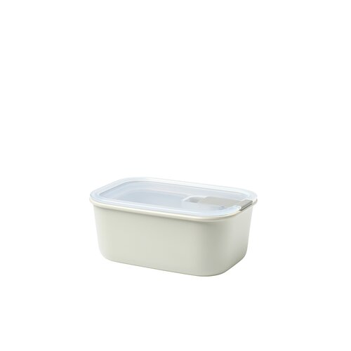 Contenant rectangulaire blanc 700ml avec couvercle 