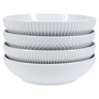 Bol blanc peu profond texturé 20cm BIA