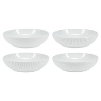 Bol blanc peu profond texturé 20cm BIA