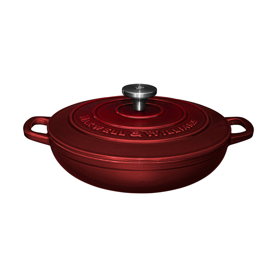 Round Cast Iron Braiser Merlot 27 cm - Photo 0