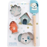 Dog Bone and Paw Print Cookie Cutter and Spatula Set