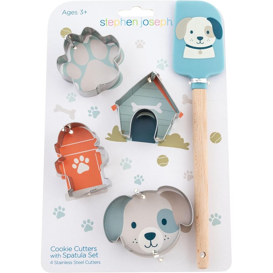 Ensemble à pâtisserie Chien, emporte-pièces (4) et une spatule - Photo 0
