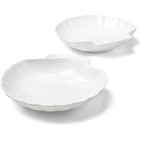 Ensemble de 2 coquilles à fruits de mer bistro en porcelaine