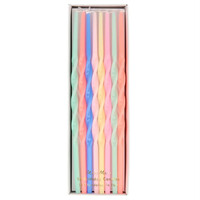 Mixed color twisted candles