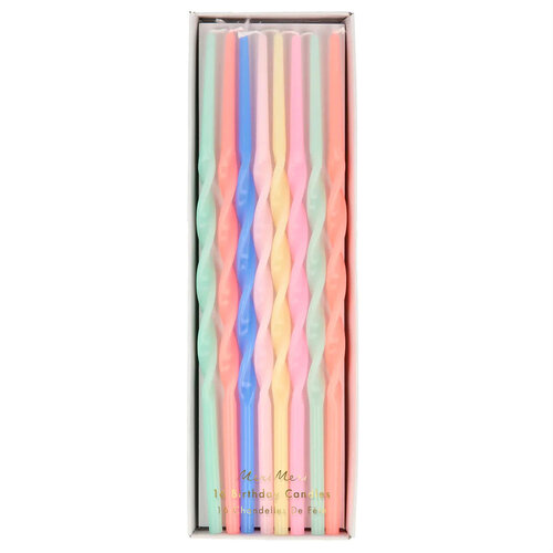 Mixed color twisted candles