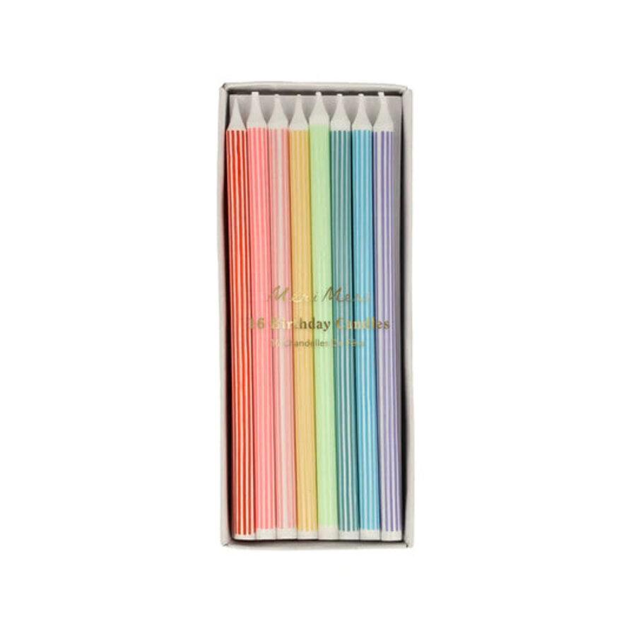 Striped multicolored candles - Meri Meri - Photo 0