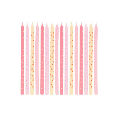 Pink stars candle