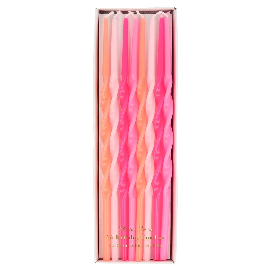 Pink Twisted Long Candles - Photo 0
