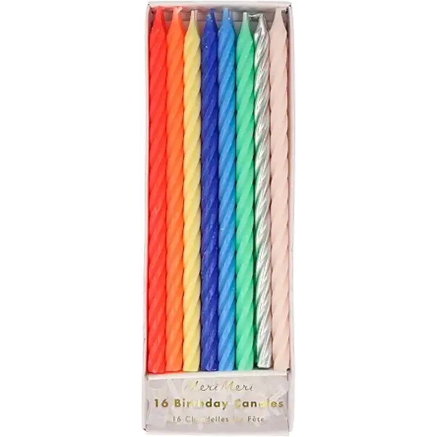 Multicolored twisted candles - Photo 0