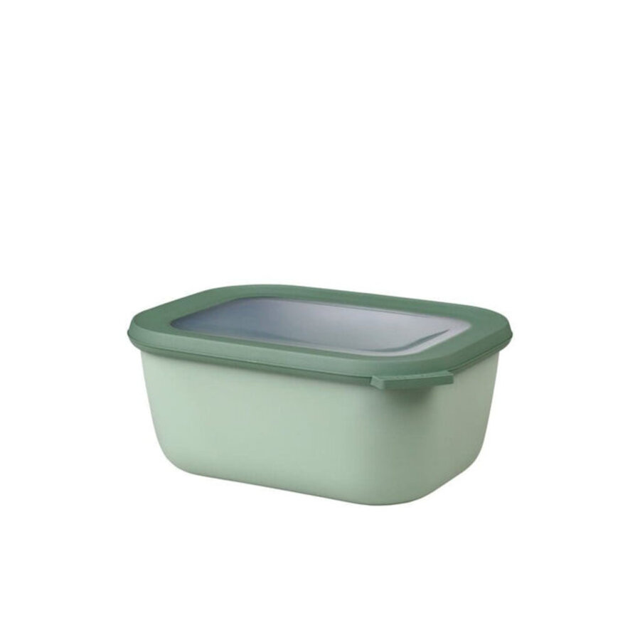 Contenant rectangulaire avec couvercle, Vert sauge 1.5L.  CIRQULA - Photo 0