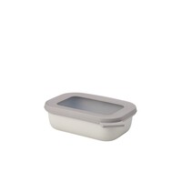 Contenant rectangulaire avec couvercle, "Nordic white" 500ml CIRQULA