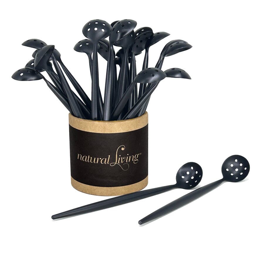 Cuillère noire à olives, noire - Photo 1
