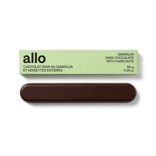 Dark Chocolate Bar with Gianduja and Whole Hazelnuts