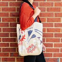 Sac en coton avec impression de légumes