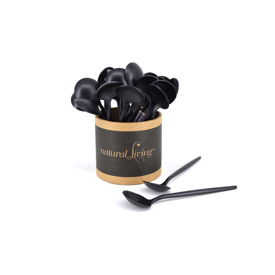 Petites cuillères noires NATURAL LIVING - Photo 1