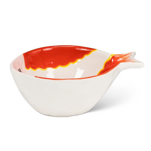 Bol moyen à motif poisson ligné de 6 pouces