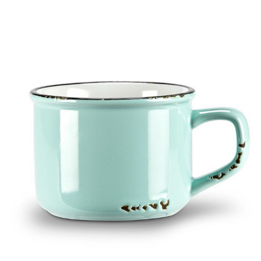 Tasse à cappucino Enamel Bleu/Vert - Photo 0