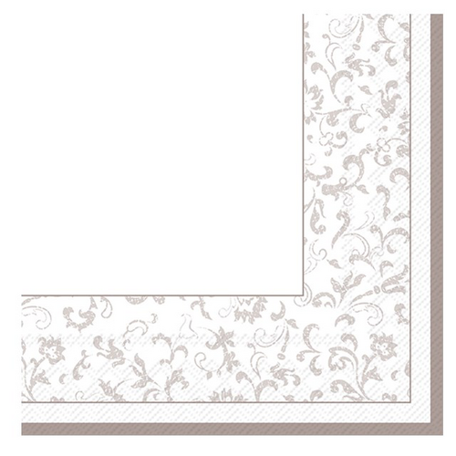 Serviettes de table en papier gris perle