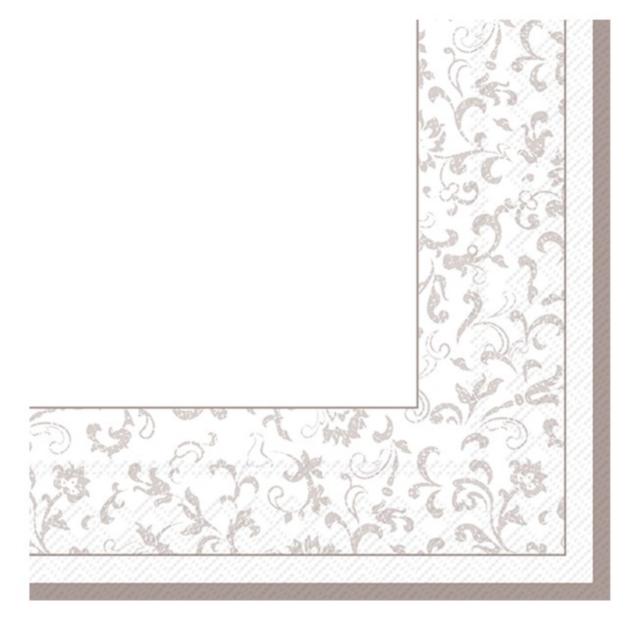 Serviettes de table en papier gris perle - Photo 0