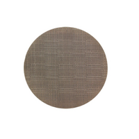 Round Vinyl Placemat Chocolate Pattern