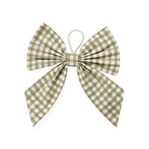 Anneau à serviette boucle en coton vichy sauge