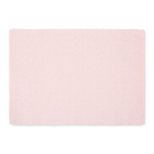 Pearlescent Pink Ribbed Polka Dot Placemat