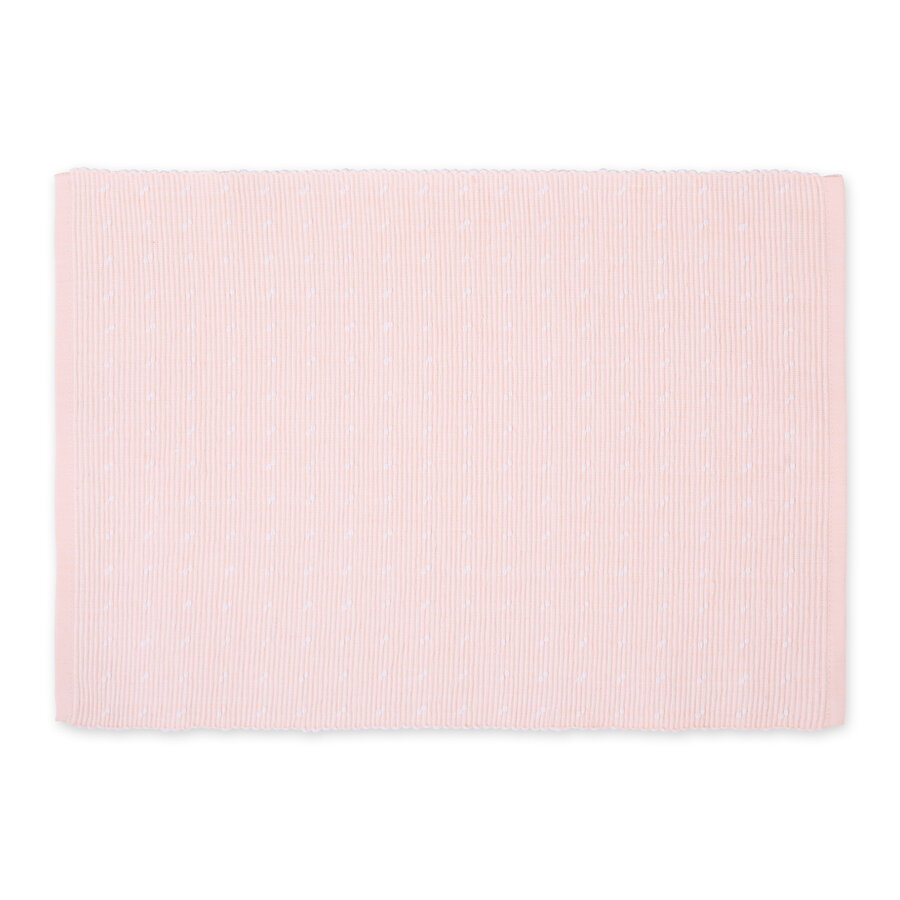 Pearlescent Pink Ribbed Polka Dot Placemat - Photo 0