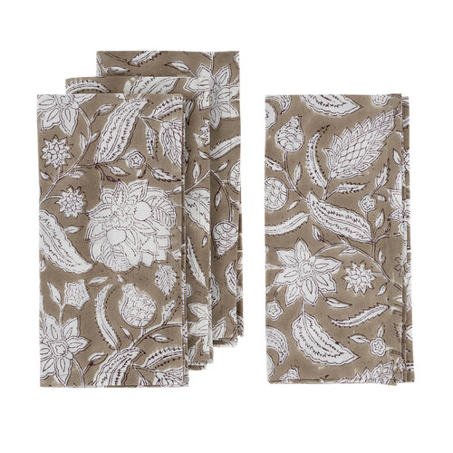 Serviette de table en coton Sable, ensemble de 4