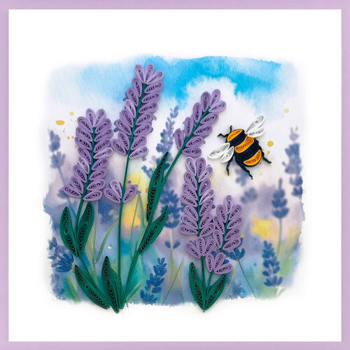Bee and Lavender Greeting Card