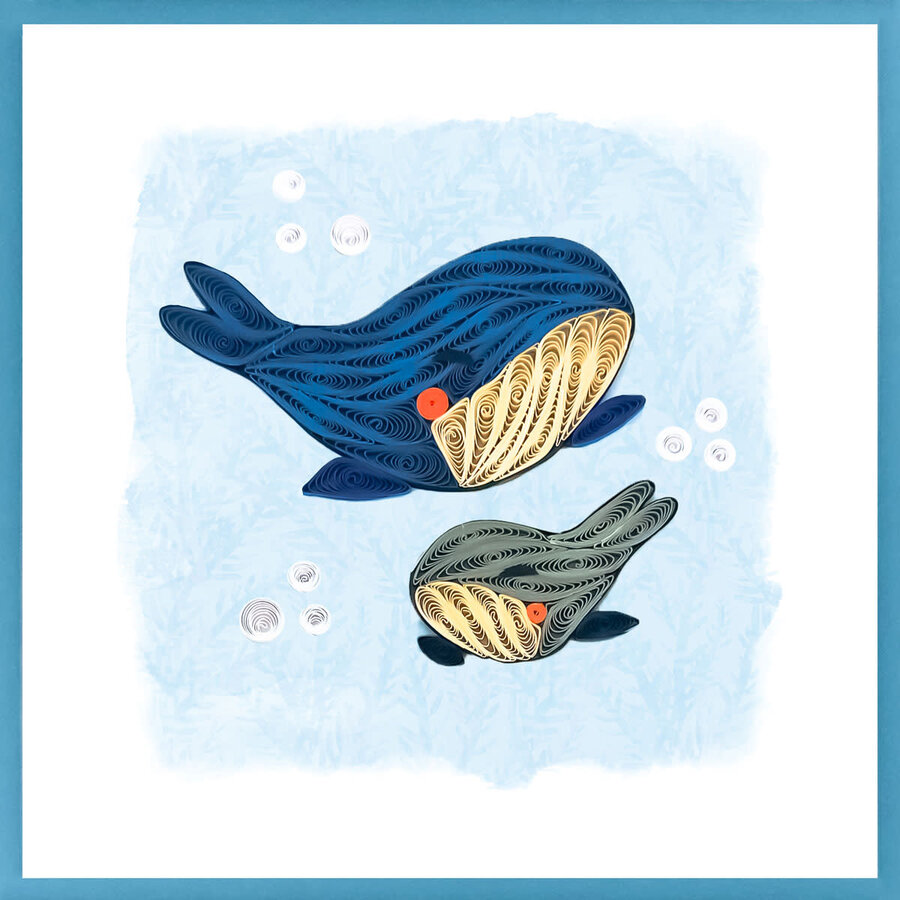 Mother and Baby Whale Greeting Card - Photo 0