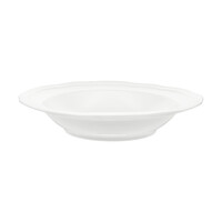 Florence Scalloped Edge Bowl, White, 23 cm