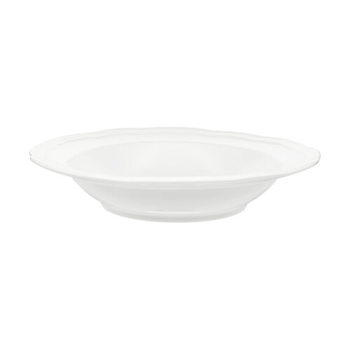 Florence Scalloped Edge Bowl, White, 23 cm