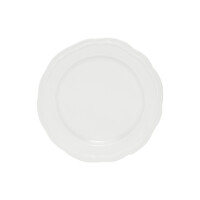 Florence White 20 cm Scalloped Edge Dessert Plate