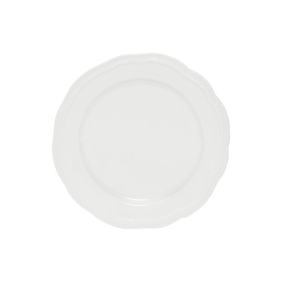 Florence White 20 cm Scalloped Edge Dessert Plate - Photo 0