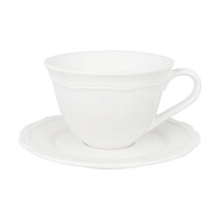 Florence White Scalloped Edge 220ml Cup and Saucer