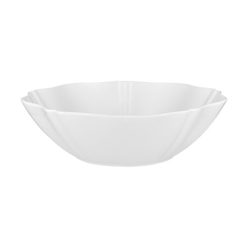 Florence White Scalloped Edge Serving Bowl