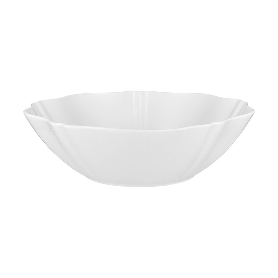 Florence White Scalloped Edge Serving Bowl - Photo 0