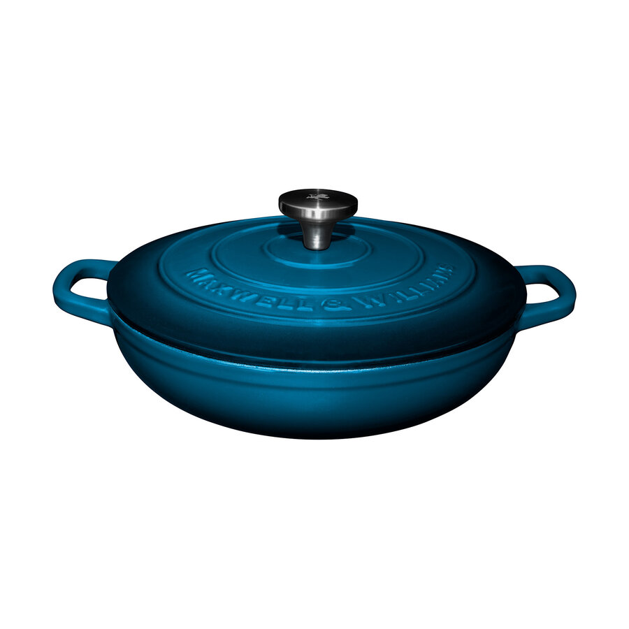 Braisière en fonte ronde 3.3 L / 27 cm bleue - Photo 0