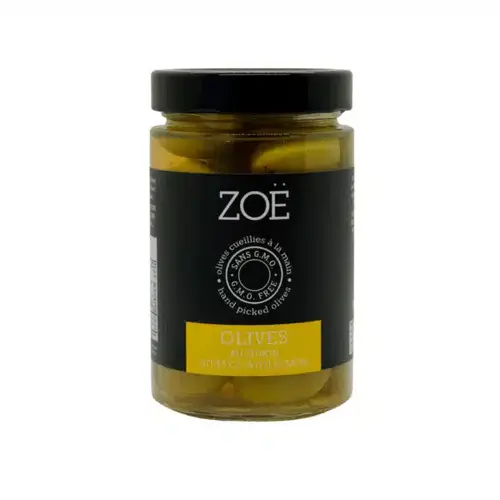 Olives vertes farcies au zeste de citron 220 g