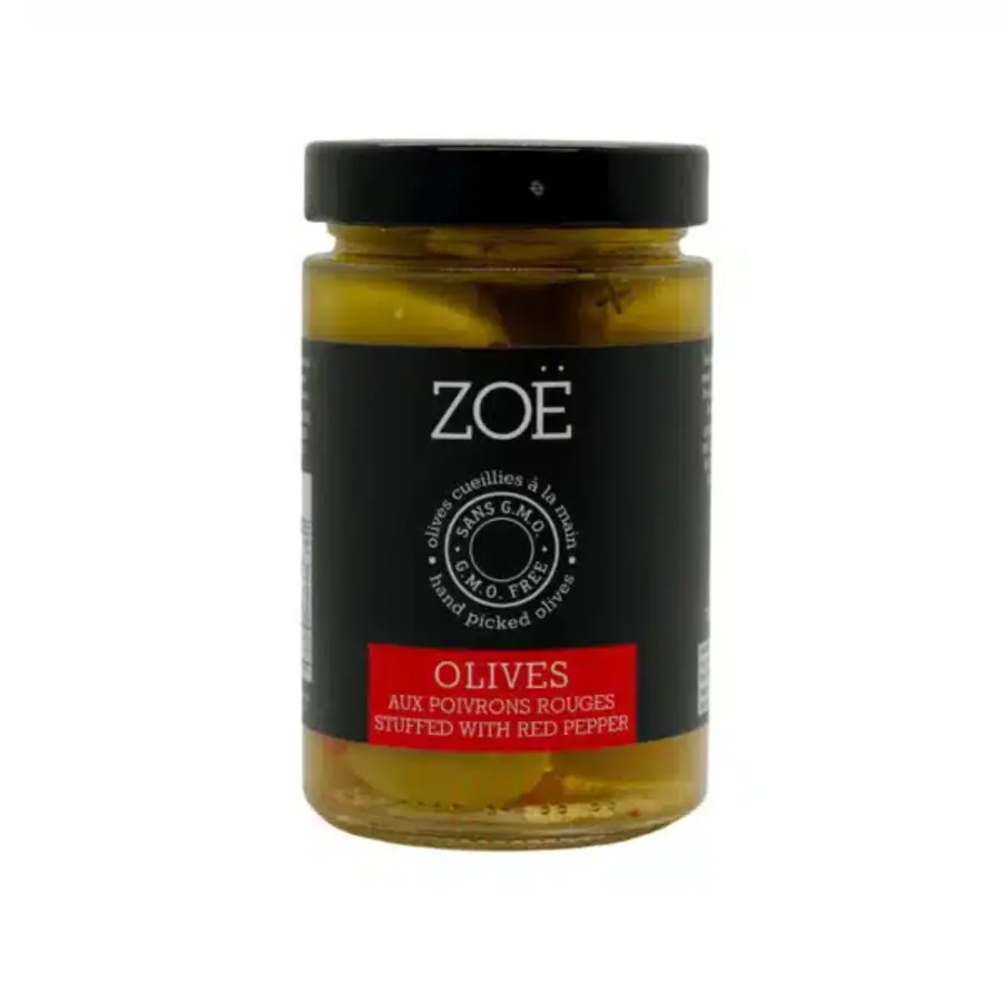 Green Olives Stuffed with Red Pepper, 220g Zoë - Photo 0